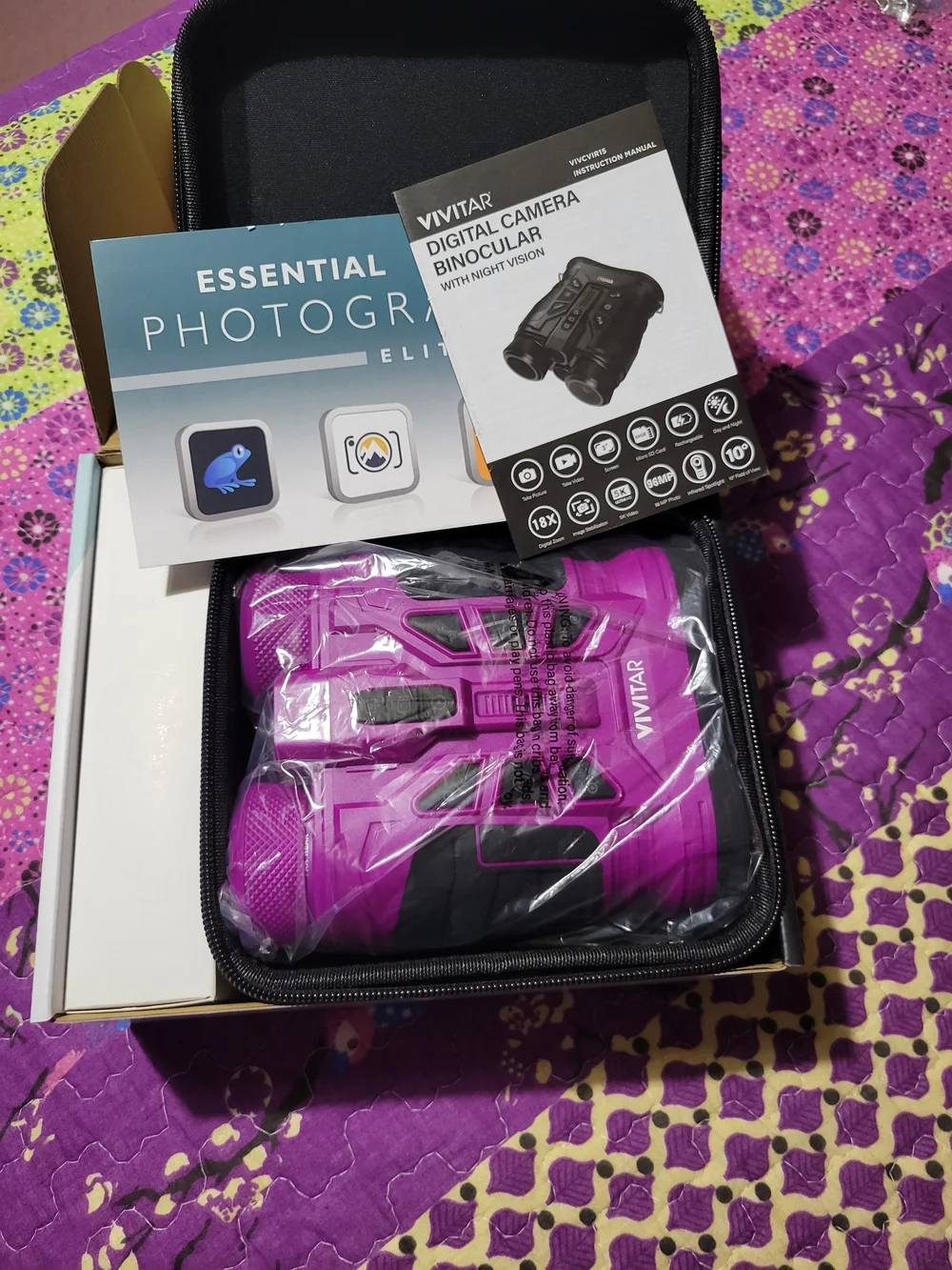 Vivitar Purple 5K UHD Night Vision Binocular Camera